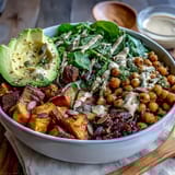 Roasted Sweet Potato Chickpea Bowl