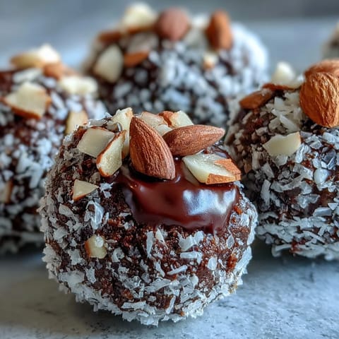 Silky Chocolate Truffles with chopped hazelnuts sit on a parchment-lined tray, ready for dessert.