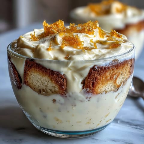 Zesty homemade limoncello tiramisu cups with creamy mascarpone and delicate ladyfingers in a glass.