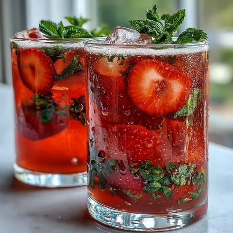 Strawberry Basil Lemonade Pitcher
