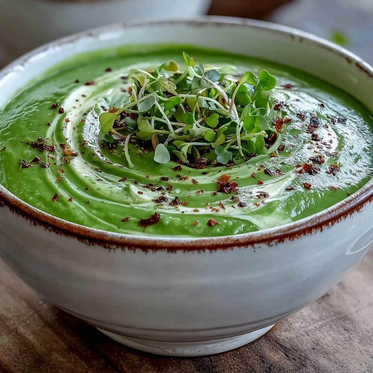 Homemade Spinach Soup blended smooth in a pot, with fresh spinach leaves and diced potatoes nearby.