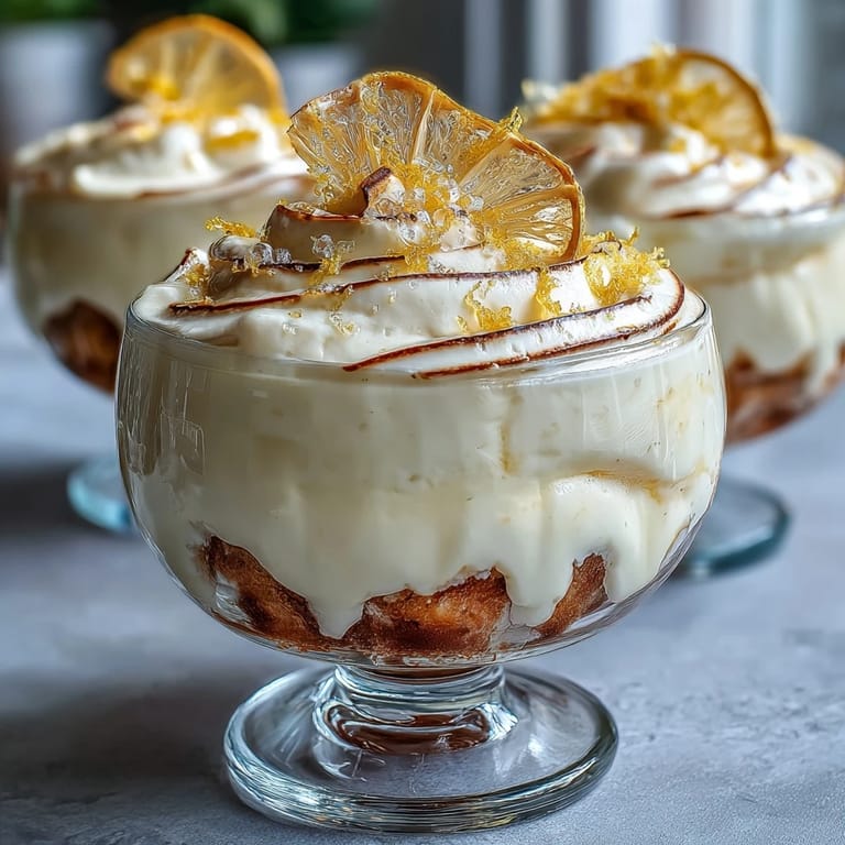 Refreshing limoncello tiramisu cups layered with lemon-infused mascarpone and soaked ladyfinger biscuits.