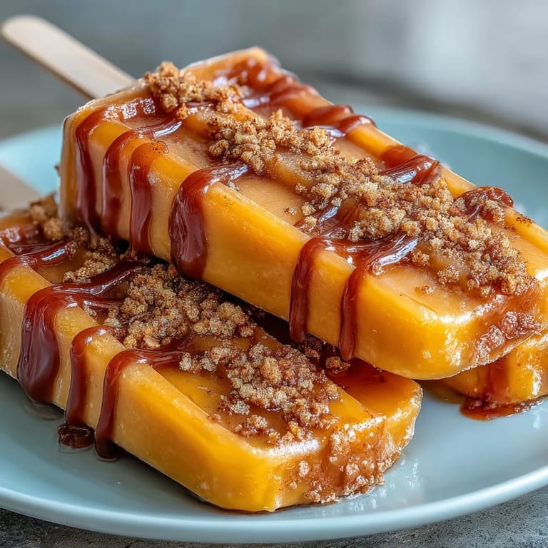 Tangy Fricy Mango Chamoy Popsicles with Tajin coating, glistening with fruit.
